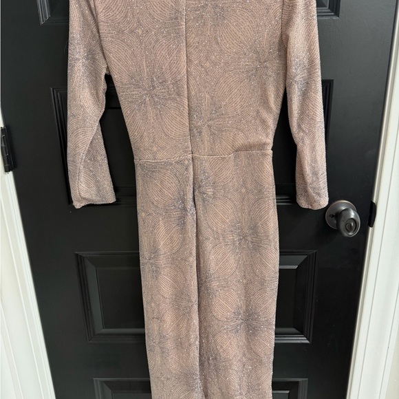 MARINA Blush Long Sleeve Wrap Dress - Picture 6 of 9
